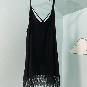 Torrid black strappy tank top